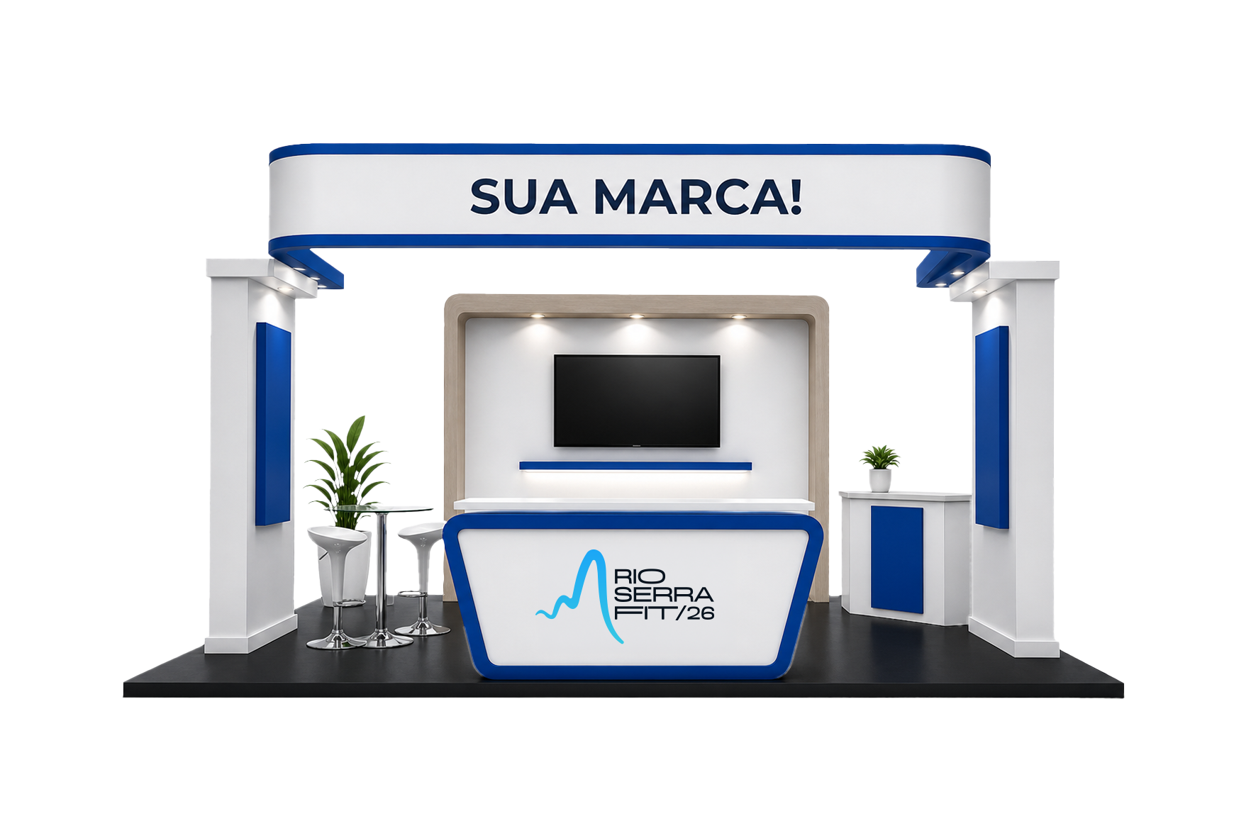 Estande Rio Serra Fit com espaço reservado para sua marca